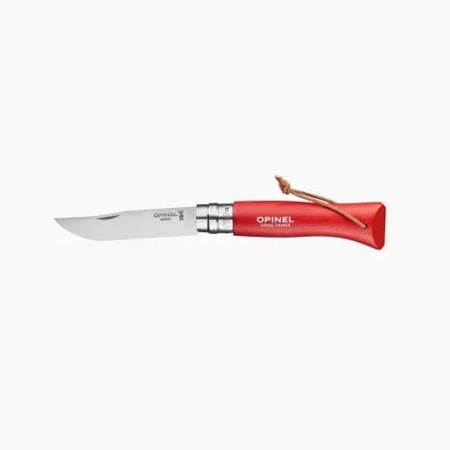Opinel Tradition Colorama No.08 (S) zsebkés, piros (0-001705)