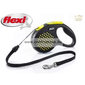  Flexi M Cord 5M 20Kg Yellow Design Sárga Zsinóros Automata Póráz - (025611)