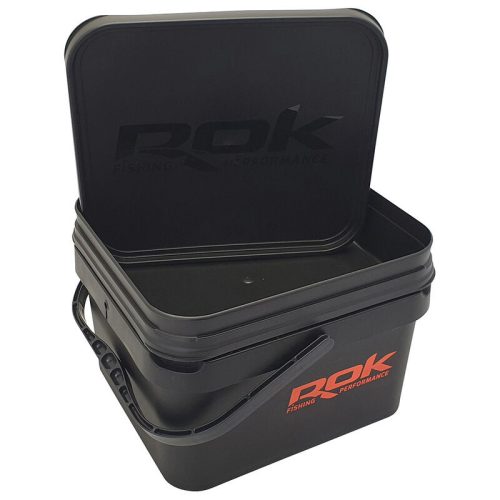 Rok Fishing Performance - Black Square Bucket 10 literes vödör + Basin betét + tető szett (030467)