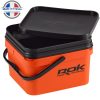 Rok Fishing Performance - Orange Square Bucket 10 Literes Vödör + Basin Black + Tető Szett (030474)