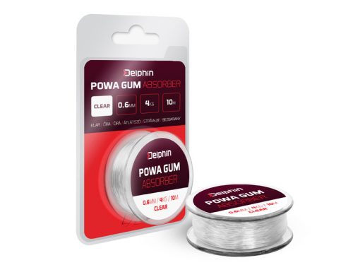 Delphin Powa Power Gum Absorber Transzparens 0.6mm 4kg 10m erőgumi (101001552)