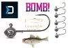 Delphin Bomb Jig Fej Tartóval  5g 1/0-ás 5db jigfejes horog  (101001891)