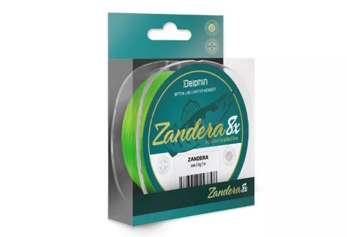 Delphin Zandera 8 Braid 0.18mm 150m 14,6kg fluo zöld ragadozóhalas fonott zsinór (101003040)