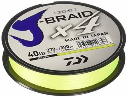 Daiwa J-Braid X4E 0,13mm 135m fonott zsinór (12740-013) Sárga