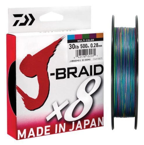 Daiwa J-Braid X8 Multicolor 8 Braid 300m 0,22mm fonott zsinór (12755-122)