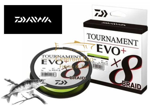 Daiwa Tournament X8 Braid Evo+ Ch Chartreuse 135m 0,16mm 12,2kg fonott zsinór (12761-016)