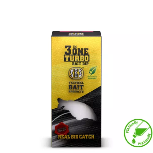 Sbs 3 In One Turbo Bait Dip - Squid Octopus & Strawberry Jam Polip-Tintahal-Eperkrém 80ml (14140)