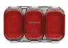 Daiwa Waterproof Sealed Unit Case Red Smoke vízálló doboz 3 rekesz 11x6.5x1.8cm (14413-305)
