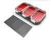 Daiwa Waterproof Sealed Unit Case Red Smoke vízálló doboz 3 rekesz 11x6.5x1.8cm (14413-305)
