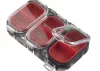 Daiwa Waterproof Sealed Unit Case Red Smoke vízálló doboz  6 rekesz 11x6.5x1.8cm (14413-605)