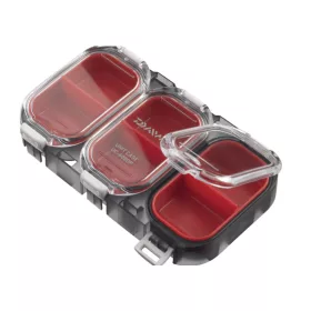   Daiwa Waterproof Sealed Unit Case Red Smoke vízálló doboz  6 rekesz 11x6.5x1.8cm (14413-605)