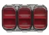 Daiwa Waterproof Sealed Unit Case Red Smoke vízálló doboz  6 rekesz 11x6.5x1.8cm (14413-605)