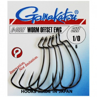 Gamakatsu Worm Offset horog 3/0 5db (146843-300)