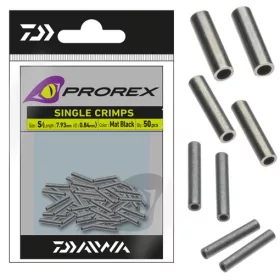   Daiwa Prorex Soft Single Mat Black Crimps XL 1.80mmx9,52mm 50db krimpelő hüvely (15408-204)