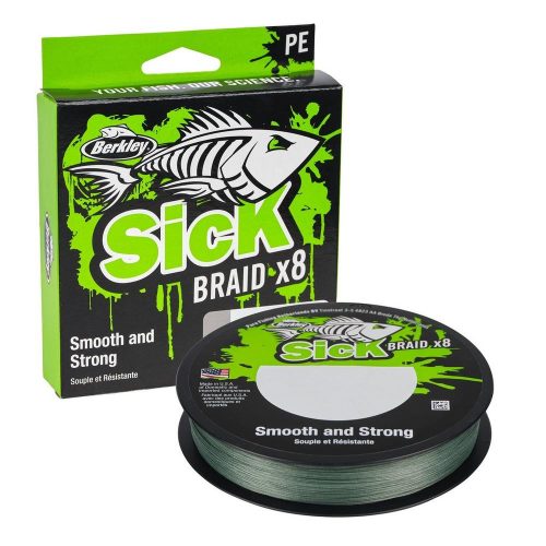 Berkley Sick Braid Moss Green fonott zsinór 150m 0,12mm 11,2kg (1558596)