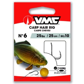   VMC Carp Hair Rig 7021 Hooks Braided Line Boilie 1 előkötött horog 2db (171021)