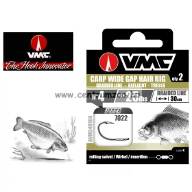   Vmc Carp Hair Rig 7022 Hooks Braided Line Boilie 2 - Előkötött Horog Csalitüskével 25lbs 30cm 2db (171022)