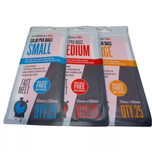 Trakker Solid PVA Bags Large - PVA háló 70x140mm 25db (228103)