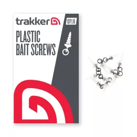   Trakker Plastic Bait Screws műanyag csalicsavar gyűrűs forgóval 10db (228222)