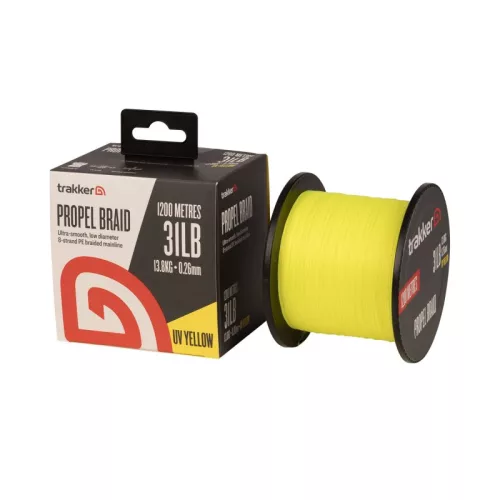 Trakker Propel Braid UV Yellow 31lb/13,8kg 0,26mm 1200m fonott főzsinór (228540)