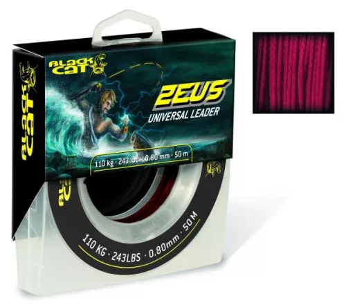 Black Cat Zeus Universal Leader 1,10mm 40m 165kg piros kopásálló előke (2353110)