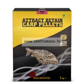   SBS Attract Betain Carp Pellets 1kg 6mm-- Strawberry Jam (eperkrém) (25201)
