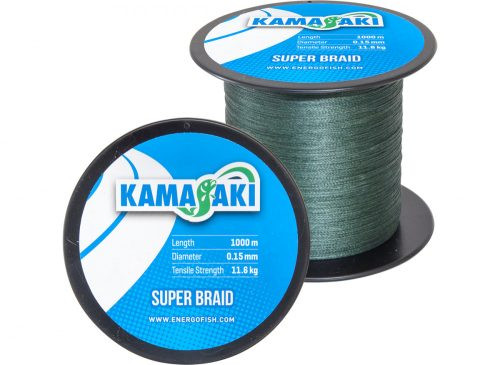 Kamasaki Super Braid Green 1000m 0,25mm 21,3kg fonott zsinór (30520-925)