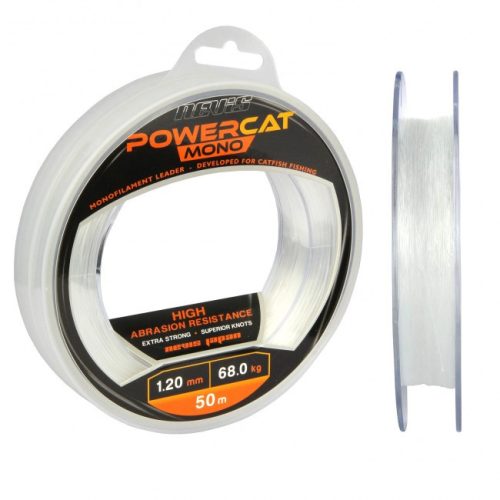 Nevis Powercat harcsázó előkezsinór mono 50m 1.3mm 77kg harcsás előke (3281-130)