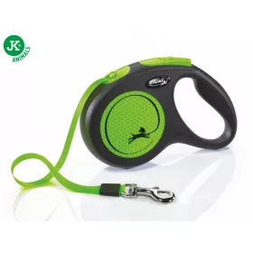   Flexi New Neon M green szalagos 5 m 25 kg automata póráz - zöld (47743-5)