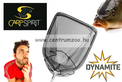 Merítő Dynamite Baits Carp Spirit Landing Net Merítőháló Fix szögletes 60x50cm gumírozott 220cm nyél (5053220)