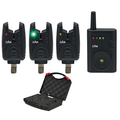DAM NANO+ Wireless Bite-Alarm Set 3+1 Green Red Yellow ektromos kapásjelző szett (52328)