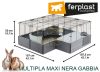 Ferplast Multipla Maxi Nera Gabbia felszerelt ketrec 142x72x50cm (57041817)