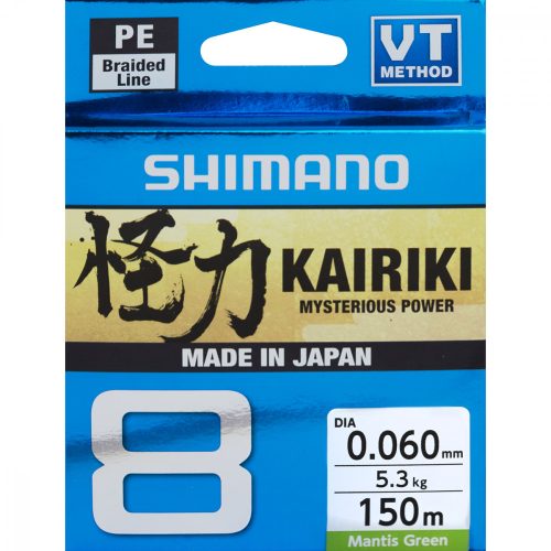 Shimano Kairiki Pe Sx8 Braid Line 150m 0,06mm 5,3Kg - Mantis Green (59WPLA58R00) Original Japan Products