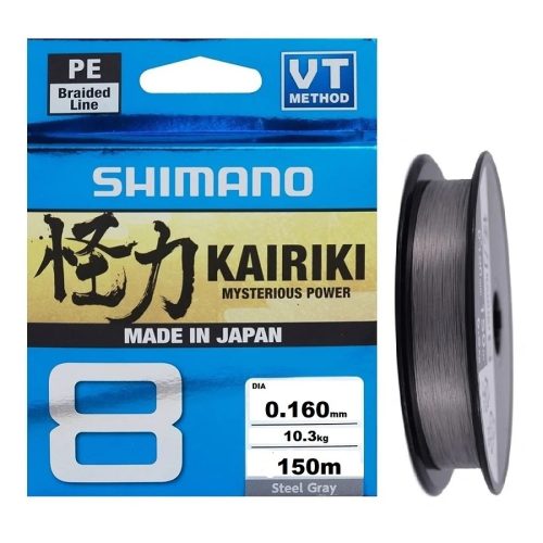 Shimano Kairiki Pe Sx8 Braid Line 150m 0,20mm 17,1g - Steel Gray (59WPLA58R15) Original Japan Products