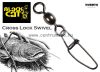 Black Cat Catfish Cross Lock Swivel 1/0 52mm erős forgó kapoccsal 55kg 5db (6173100)