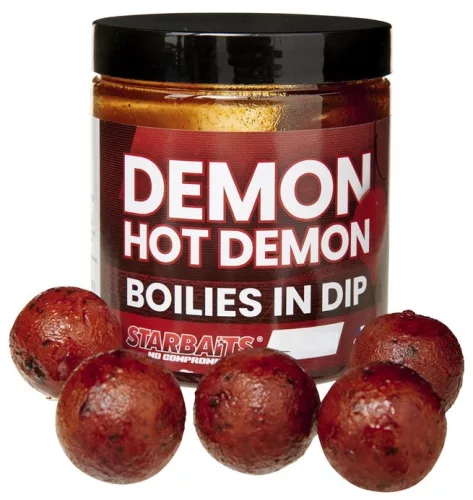 Starbaits Boilies in Dip Hot Demon 150g 20mm dippelt bojli (62730)