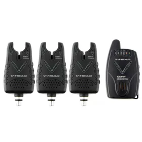   Carp Academy V-Head kapásjelző szett 3+1db (6326-003) elektromos kapásjelző szett