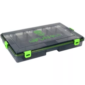   Gunki Waterproof Box Lures L csali és aprócikk tároló doboz 35,5x23x5cm (64866)