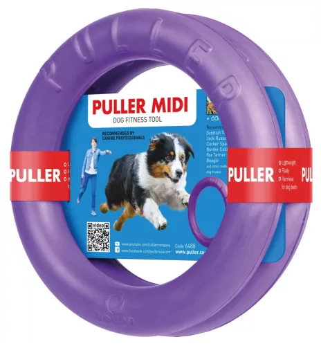 Puller Midi - Dog Toy kutya játék húzogató és dobó karika 19,5x6,4 cm  2 db (86782099) 6488