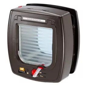   Ferplast Swing Microchip huzatmentes Chipes 4 funkciós cica ajtó BARNA (72090012)