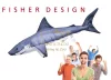 Halas Párna Shark Fehércápa Baby Forma  50cm (74016-420)