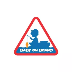   Fishing - Baby On Board Vignette - Öntapadó Matrica (795010120)
