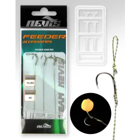   Nevis Feeder előke fonott zsinóron  8-as 15lb 3db (8103-208)