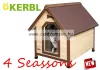 Kerbl Dog House 4-Seasons Szigetelt Fa Kutyaház 100x8x94cm ajtóval (81349)
