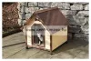 Kerbl Dog House 4-Seasons Szigetelt Fa Kutyaház 100x8x94cm ajtóval (81349)