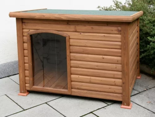 Kerbl Dog House With Terrace szigetelt fa kutyaház 113x81x83cm (82397)