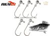 Nevis Master Twister Jig Heads  7g size 4/0 -  5db Jigfejes horog  (8560-740) Natur