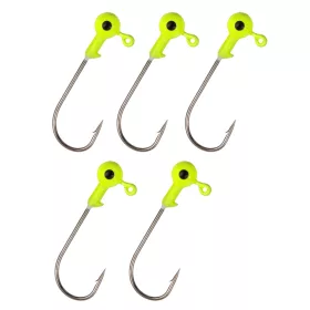  Nevis Master Twister Jig Heads  7g Size 4/0 -  5Db Jigfejes Horog  (8560-741) Sárga