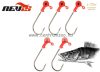 Nevis Master Twister Jig Heads  7g size 5/0 -  5db Jigfejes horog  (8560-752) Piros