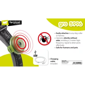   Ferplast Ultrasonic Tick & Flea Repeller GRO 5996 kullancs és bolhariasztó, nyakörvre (85996899)